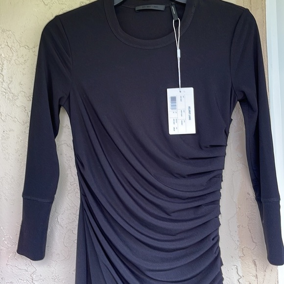 NWT Helmut Lang Women’s Twist Dress In Basalt Black,Side Slit,Size XS - Picture 4 of 14